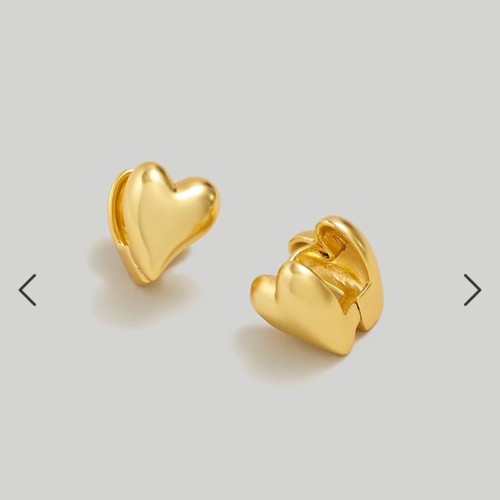 Madewell Gold Heart Earrings